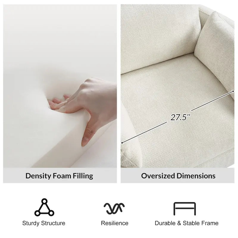 Fauteuil inclinable moderne 38 Power Rocking Swivel pour chambre de bébé avec ports USB