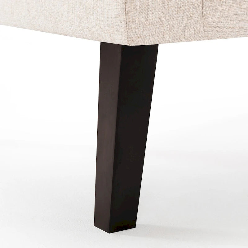 Fauteuil d'appoint capitonné en tissu de lin, style Mid-Century Modern - 28,5 L X 27,25 P X 33,75 H