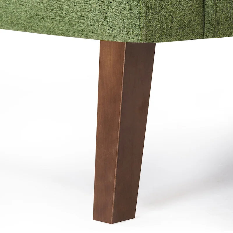 Fauteuil d'appoint capitonné en tissu de lin, style Mid-Century Modern - 28,5 L X 27,25 P X 33,75 H