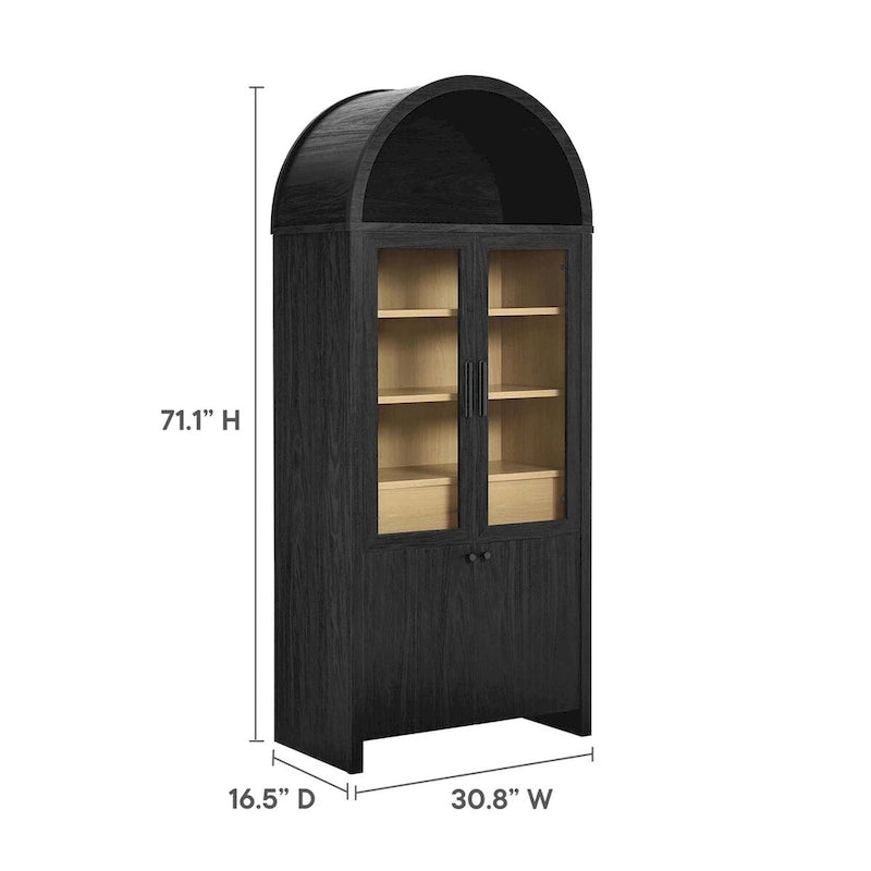 Meuble vitrine haut et arqué Evie