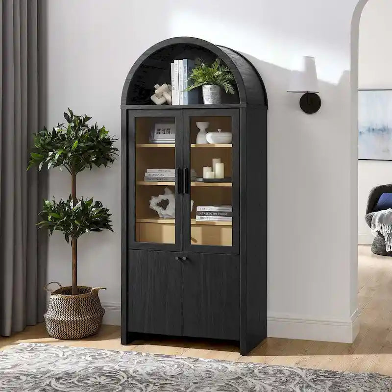 Meuble vitrine haut et arqué Evie