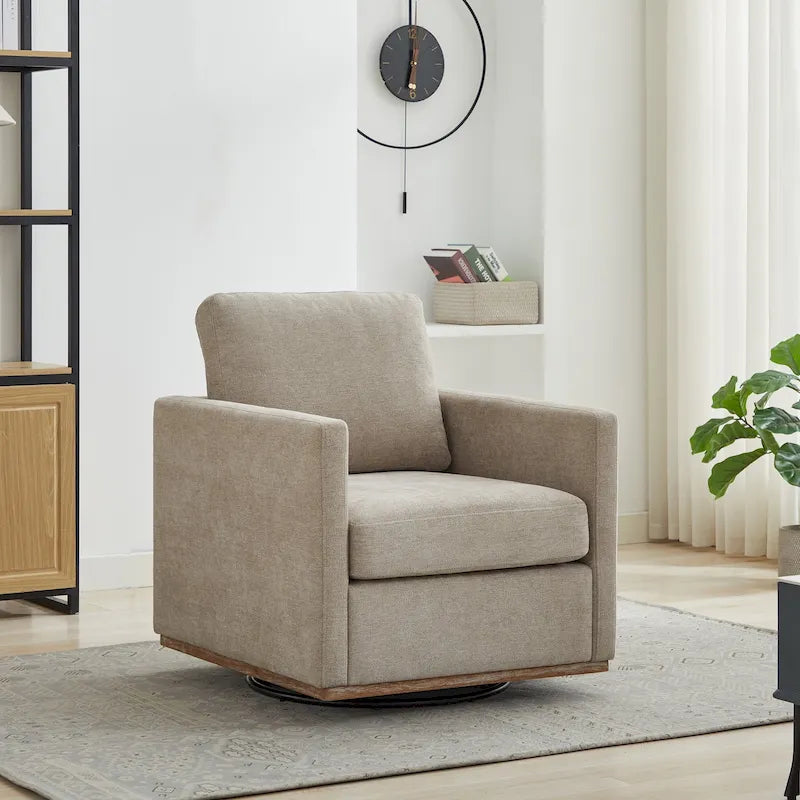 Fauteuil pivotant en chenille moderne
