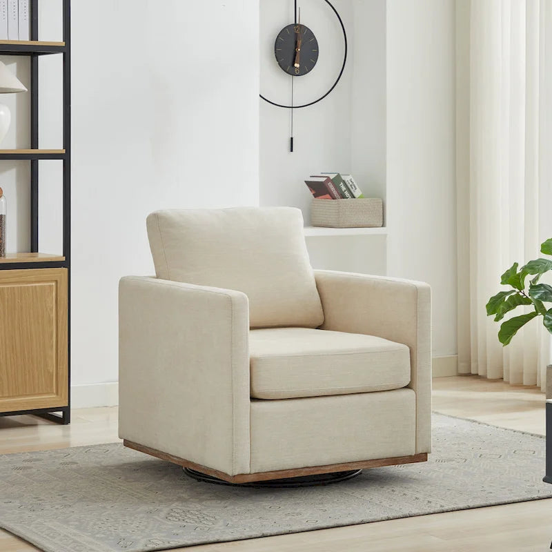 Modern Chenille Swivel Accent Chair,  of 1