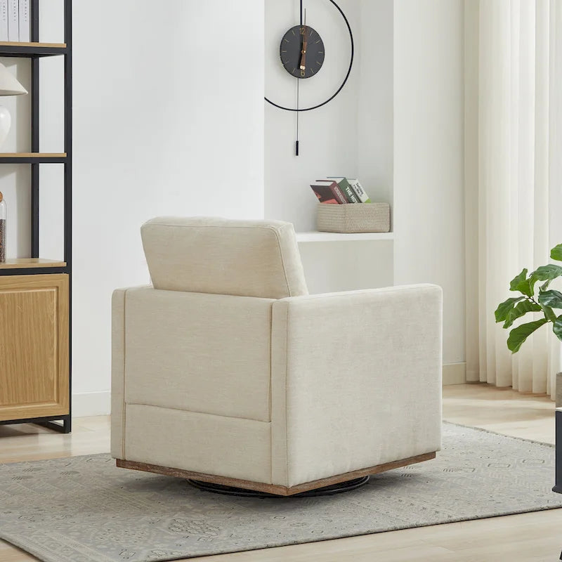 Fauteuil pivotant en chenille moderne